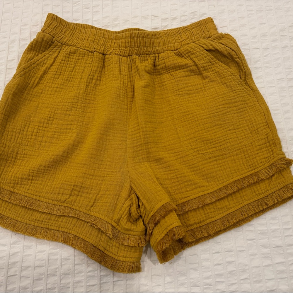 Cynthia Rowley High Waist Yellow Shorts
